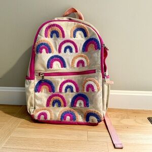 🌈 Colorful Rainbow Kids Backpack 13x17 Inches School Backpack
